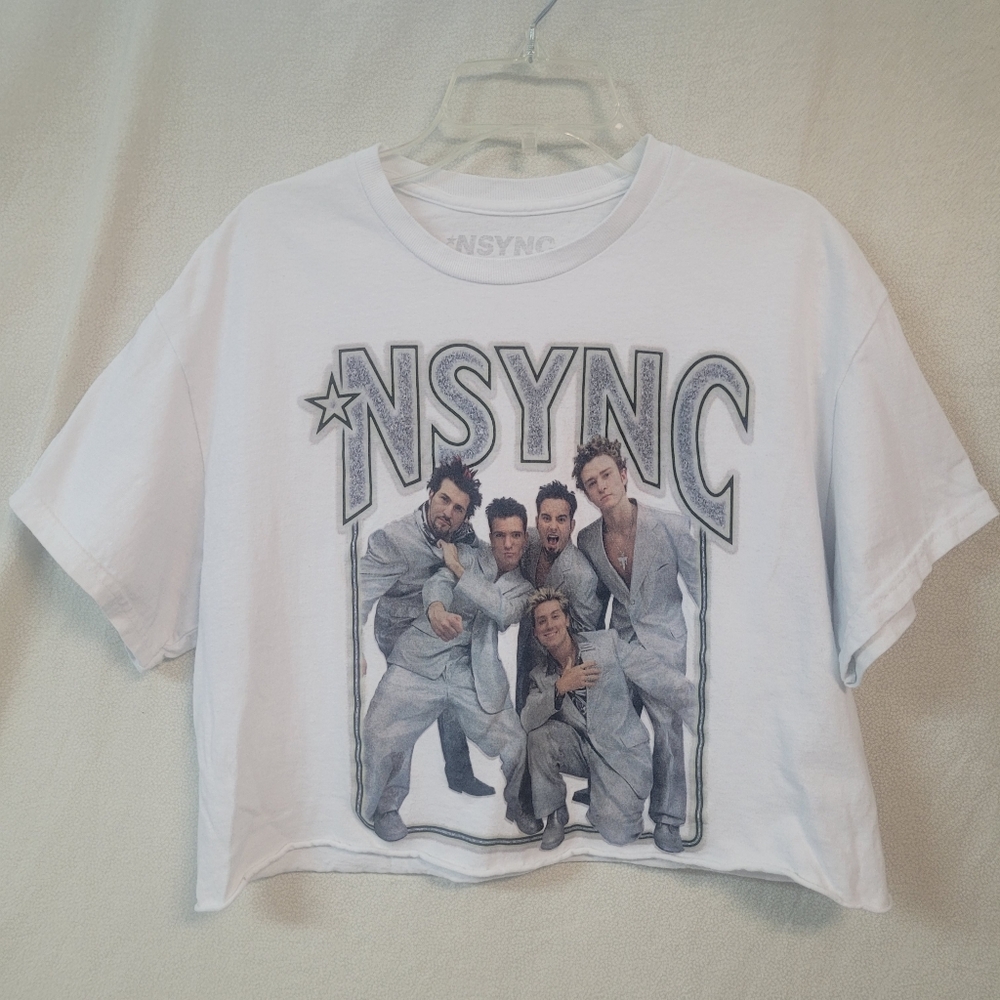 NSYNC T-shirt, Womens MED, Cropped Y2k